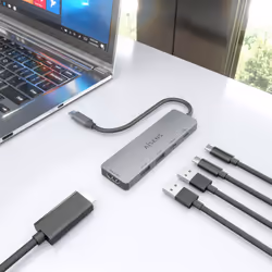 AISENS ASUC-5P028-GR station d'accueil Avec fil USB 3.2 Gen 1 (3.1 Gen 1) Type-C Gris - Vue supplémentaire 6