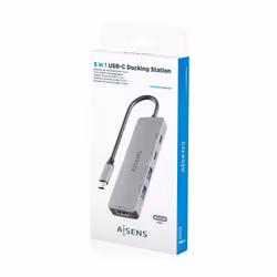 AISENS ASUC-5P028-GR station d'accueil Avec fil USB 3.2 Gen 1 (3.1 Gen 1) Type-C Gris - Vue supplémentaire 7