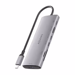 AISENS ASUC-7P031-GR station d'accueil Avec fil USB 3.2 Gen 1 (3.1 Gen 1) Type-C Gris - Vue supplémentaire 3