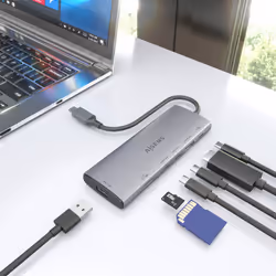 AISENS ASUC-7P031-GR station d'accueil Avec fil USB 3.2 Gen 1 (3.1 Gen 1) Type-C Gris - Vue supplémentaire 6