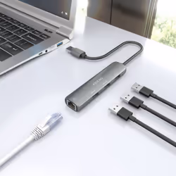 AISENS ASUC-4P034-GR station d'accueil Avec fil USB 3.2 Gen 1 (3.1 Gen 1) Type-A Gris - Vue supplémentaire 6