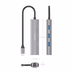 AISENS ASUC-4P038-GR station d'accueil Avec fil USB 3.2 Gen 1 (3.1 Gen 1) Type-C Gris - Vue supplémentaire 4