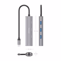 AISENS ASUC-4P040-GR station d'accueil Avec fil USB 3.2 Gen 1 (3.1 Gen 1) Type-C Gris - Vue supplémentaire 4