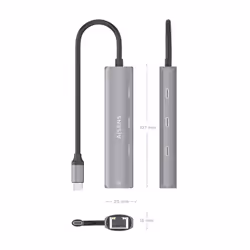 AISENS ASUC-4P041-GR station d'accueil Avec fil USB 3.2 Gen 1 (3.1 Gen 1) Type-C Gris - Vue supplémentaire 4