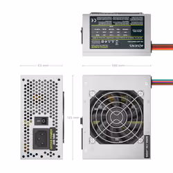 AISENS ASPC-500SFX-SEO unité d'alimentation d'énergie 500 W 20+4 pin ATX SFX Argent - Vue supplémentaire 3