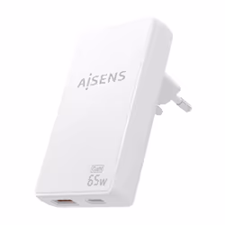 AISENS ASCH-65W2P076-W chargeur d'appareils mobiles Caméra Numérique, Téléphone portable, Ordinateur portable, Smartphone, Tablette, Universel Blanc Secteur Charge rapide Intérieure - Vue supplémentaire 2