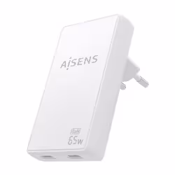 AISENS ASCH-65W2P077-W chargeur d'appareils mobiles Caméra Numérique, Téléphone portable, Ordinateur portable, Smartphone, Tablette, Universel Blanc Secteur Charge rapide Intérieure - Vue supplémentaire 2