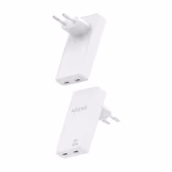 AISENS ASCH-65W2P077-W chargeur d'appareils mobiles Caméra Numérique, Téléphone portable, Ordinateur portable, Smartphone, Tablette, Universel Blanc Secteur Charge rapide Intérieure - Vue supplémentaire 3