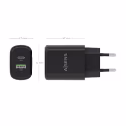AISENS A110-0978 chargeur d'appareils mobiles Caméra Numérique, Téléphone portable, Ordinateur portable, Smartphone, Tablette, Universel Noir Secteur Charge rapide Intérieure - Vue supplémentaire 4