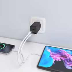 AISENS ASCH-65W2P079-BK chargeur d'appareils mobiles Caméra Numérique, Téléphone portable, Ordinateur portable, Smartphone, Tablette, Universel Noir Secteur Charge rapide Intérieure - Vue supplémentaire 6