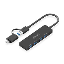 AISENS A109-0987 station d'accueil Avec fil USB 3.2 Gen 1 (3.1 Gen 1) Type-A + Type-C Noir