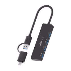 AISENS A109-0987 station d'accueil Avec fil USB 3.2 Gen 1 (3.1 Gen 1) Type-A + Type-C Noir - Vue supplémentaire 3