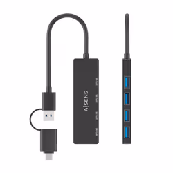 AISENS A109-0987 station d'accueil Avec fil USB 3.2 Gen 1 (3.1 Gen 1) Type-A + Type-C Noir - Vue supplémentaire 4