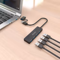 AISENS A109-0987 station d'accueil Avec fil USB 3.2 Gen 1 (3.1 Gen 1) Type-A + Type-C Noir - Vue supplémentaire 6
