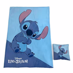 Couverture polaire et coussin Disney Stitch