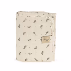 Walking Mum Changing Mat Mimosa Green, Plat, Pliable, Coton, Beige, Vert