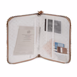 Pasito a Pasito Birth Book Icon Caramel, Pochette de documents, Beige, Simili-cuir, Monochromatique, 190 mm, 20 mm