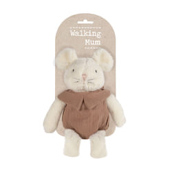 Walking Mum Souris en peluche Poppy Cannelle 25 cm