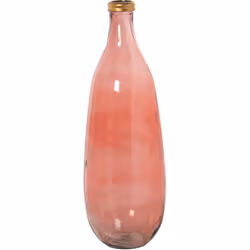 Vase En Verre Recyclé 75 Cm Bord Or Rose _°25X75 Cm Bouche:°6 Cm Matériel: Cristal Mesures et informations supplémentaires :  ...