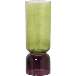 Fijalo - Vase en verre vert/violet °13X35 cm