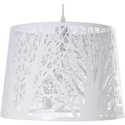 Plafonnier En Métal Blanc, 1Xe27, Max.60W Non Inclus °35X25 Cm, ​​​​Câble:85 Cm