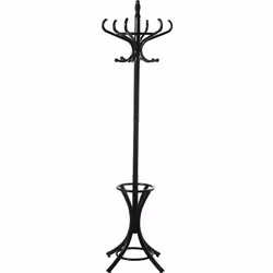 Porte-Manteau Sur Pied Bois Noir _°53X186 Cm, Bois : Bouleau/┴Palmier Matériel: Bois Dimensions et informations supplémentair ...