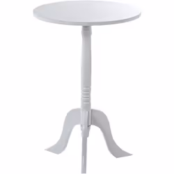 Table d'Appoint Bois Blanc °30X54 Cm Matériel: Bois Dimensions et informations supplémentaires : °30X54 Cm