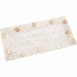 Plateau Nacre 40X20 Cm Cerclesnaturel/Toast _40X20X1,5 Cm Matériel: Autres Mesures et informations supplémentaires : _40X20X1 ...