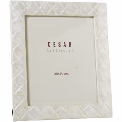 Cadre photo en nacre 20x25 cm, losanges naturels en relief Matériel: Autres Mesures et informations supplémentaires :