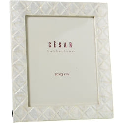 Fijalo - Cadre photo en nacre 20x25 cm, losanges naturels en relief