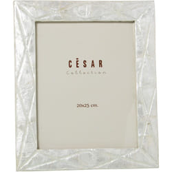 Cadre Photo Nacre 20X25 Cm Losanges Naturels Ext:27X32X1 Cm