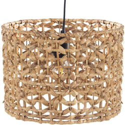 Fijalo - Plafonnier Métal/Osier +91197, 1Xe27 Max40W Non Inclus °31X21 Cm, Câble:80 Cm
