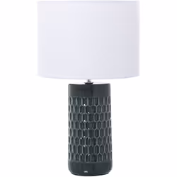 Lampe de Table en Céramique Bleu Clair, 1Xe27, Max.40W °25X42 Cm, Base: °10,5X24 Cm Matériel: Céramique Dimensions et informa ...