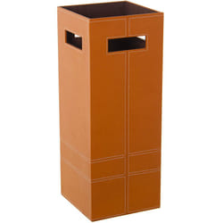 Fijalo - Porte-parapluie en simili cuir marron clair 21x21x55 cm