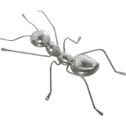 Fijalo - Figurine Fourmi en Résine Argentée/Pieds Métal 35X23X12 Cm