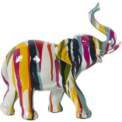 Fijalo - Figurine éléphant en résine multicolore Graffiti 24X9X20 Cm