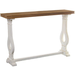 Table d'entrée en bois, sapin + Dm 121X31X79 Cm, planche: 4 Cm d'épaisseur