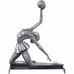 Figurine en résine de gymnastique rythmique boule argentée 18X9X23 Cm Matériau : acrylique/mélamine/plastique Mesures et info ...