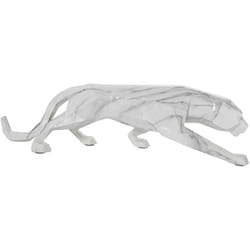 Figurine Origami Panthère en Résine Finition Marbre 48X11X13 Cm