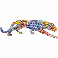 Figurine Résine Panthère Graffiti 48X11X13 Cm Matériau : acrylique/mélamine/plastique Mesures et informations supplémentaires ...