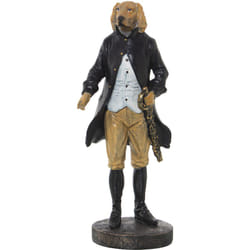 Figurine en résine chien C/costume 12X11X31 Cm