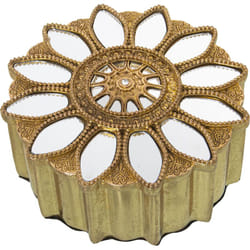 Fijalo - Jardinière en résine dorée 19X19X8,5 Cm