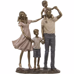 Figurine Famille Résine 20X9X29 Cm Matériau : acrylique/mélamine/plastique Mesures et informations supplémentaires : 20X9X29 ...