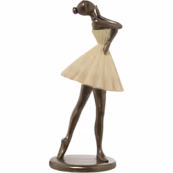 Figurine Résine Danseuse Crème/Or 14X13X30 Cm Matériau : acrylique/mélamine/plastique Mesures et informations supplémentaires ...