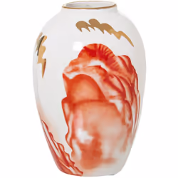 Vase Céramique Blanc/Saumon/Or °13X21 Cm Matériel: Céramique Dimensions et informations supplémentaires : °13X21 Cm