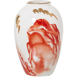 Fijalo - Vase Céramique Blanc/Saumon/Or °13X21 Cm