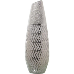 Vase Céramique Argenté 17X11X49 Cm