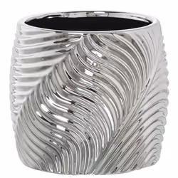 Vase Céramique Argenté °20X18 Cm Matériel: Céramique Dimensions et informations supplémentaires : °20X18 Cm