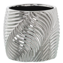 Vase Céramique Argenté °20X18 Cm