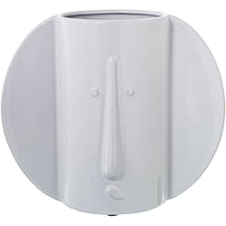 Vase en céramique visage blanc brillant 25X13X22 Cm